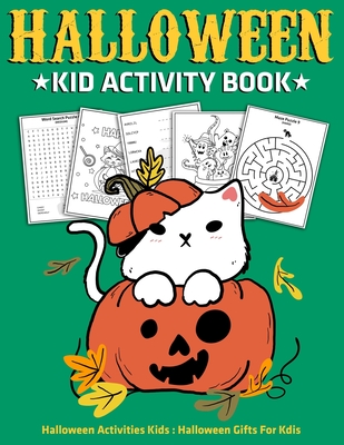 Halloween Kid Activity Book: Halloween Activities Kids: Halloween Gifts For Kdis By Press Yellow Cover Image