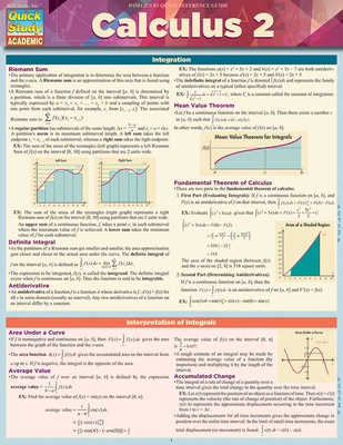 Calculus 2: A Quickstudy Laminated Reference Guide Cover Image