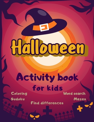 Halloween Activity Book Coloring Mazes Sudoku Word search Find