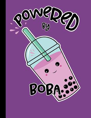 Powered by Boba: Purple Kawaii Bubble Tea Notebook By Perkyfox Notebooks Cover Image