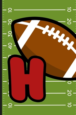 H: Football Monogram Initial Notebook for boys Letter H - 6