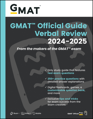GMAT Official Guide Verbal Review 2024-2025: Book + Online Question Bank Cover Image