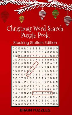 Christmas Word Search Puzzle Book: Stocking Stuffers Edition: Great Gift for Kids and Adults! By Brain Puzzles Cover Image