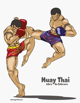 Muay Thai Libro da Colorare Cover Image