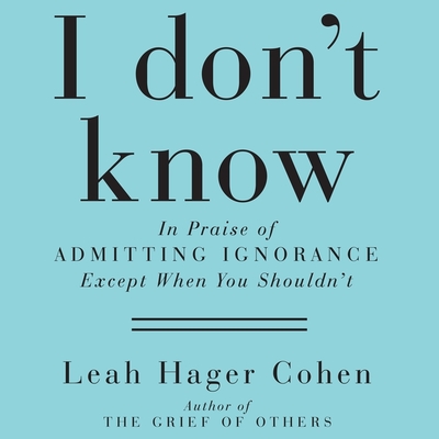 Cover for I Don't Know