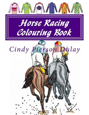 Horse Racing Colouring Book Cover Image