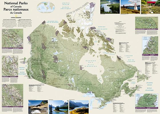 Canada National Parks [Folded and Polybagged] (National Geographic Reference Map) By National Geographic Maps Cover Image