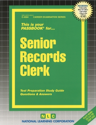 Senior Records Clerk: Passbooks Study Guide (Career Examination Series) Cover Image