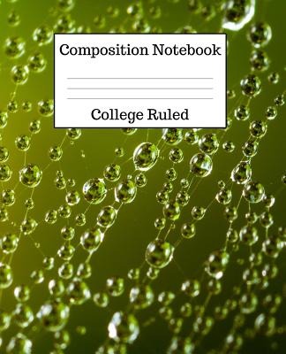 Composition Notebook College Ruled: 100 Pages - 7.5 x 9.25 Inches - Paperback - Green Design By Mahtava Journals Cover Image