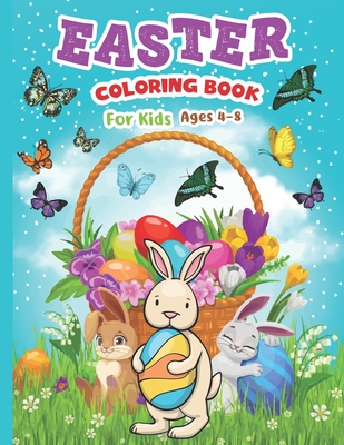 Cute Easter Coloring Pages for Kids Ages 4-8: Book Fun Coloring