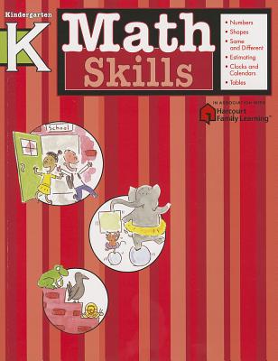 Math Skills, Kindergarten (Flash Kids Harcourt Family Learning) Cover Image