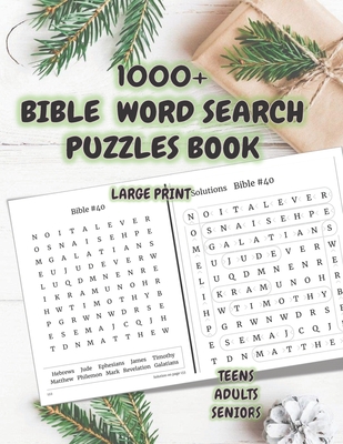 1000+ Bible Word Search Puzzles Book: Brain Games Bible Word search books for seniors, adults and teens - Bible Names and Places - Old and New Testame Cover Image