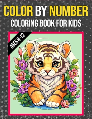 Color by Number for kids ages 8-12: Flower color by number