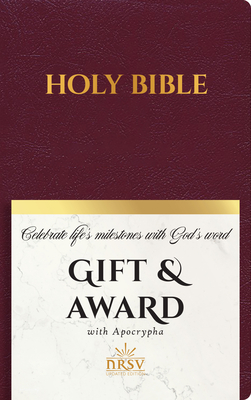 NRSV Updated Edition Gift & Award Bible with Apocrypha (Imitation Leather, Burgundy) Cover Image