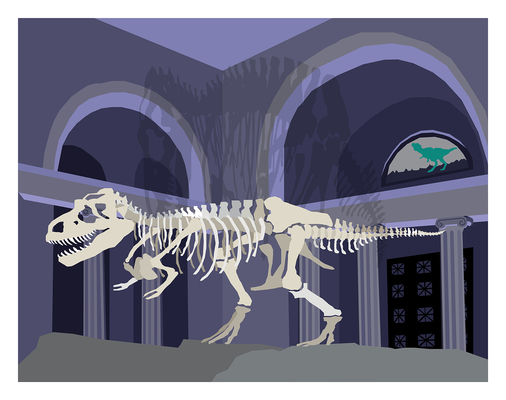 T-Rex Dinosaur Art Print 11x14 By Michael Schafbuch (Illustrator) Cover Image