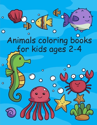 Animals coloring books for kids ages 2-4: Cute Chirstmas Animals