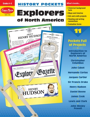 History Pockets: Explorers of North America, Grade 4 - 6 Teacher Resource By Evan-Moor Corporation Cover Image