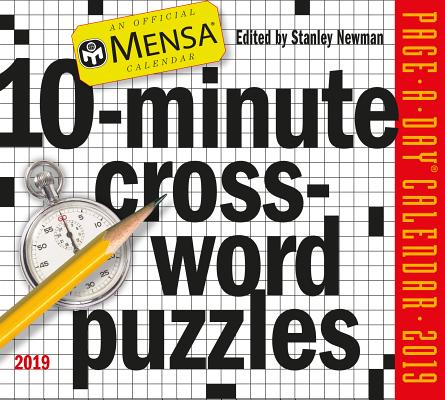 Mensa 10-Minute Crossword Puzzles Page-A-Day Calendar 2019 By Stanley Newman Cover Image