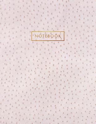 Notebook: Pink White Ostrich Skin Style - Embossed Style Lettering - Softcover - 150 College-ruled Pages - 8.5 x 11 size By Shady Grove Notebooks Cover Image