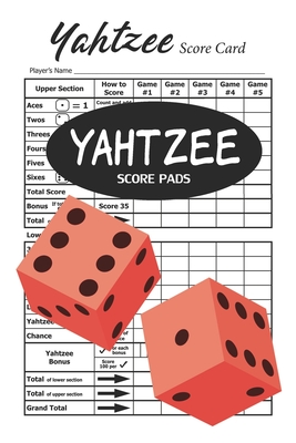 Yahtzee Score Pads: 100 Yahtzee Score Cards - 6