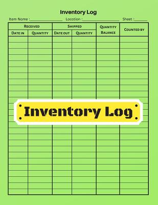 Inventory log: V.6 - Inventory Tracking Book, Inventory Management and Control, Small Business Bookkeeping / double-sided perfect bin Cover Image