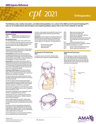 CPT 2021 Express Reference Coding Card: Orthopaedics By American Medical Association Cover Image