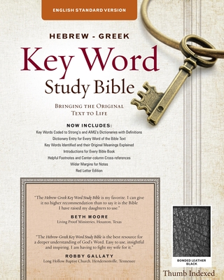 The Hebrew-Greek Key Word Study Bible: ESV Edition, Black Bonded Leather Indexed By Spiros Zodhiates (Editor), Warren Patrick Baker Cover Image