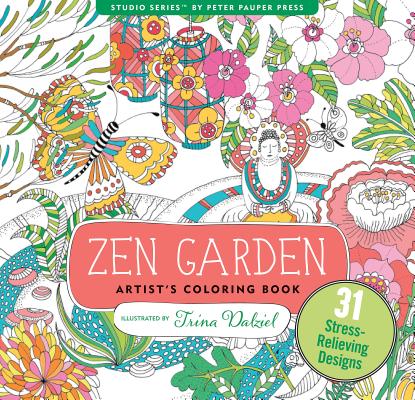 Zen Garden Adult Coloring Book Cover Image