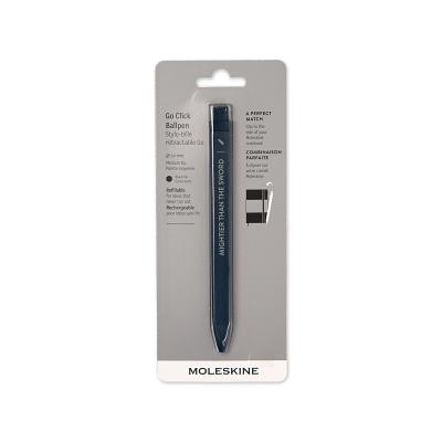 Moleskine Ballpoint Pen, Go, Message, Sapphire Blue, 1.0 (Kit)