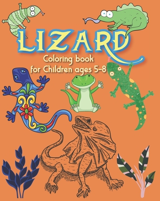Lizard coloring book for children: Reptile Lizard coloring book