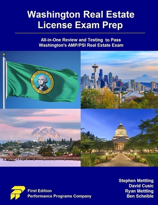 Washington Real Estate License Exam Prep: All-in-One Review and Testing to Pass Washington's AMP/PSI Real Estate Exam Cover Image