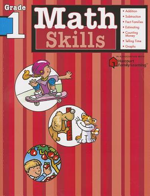 Math Skills, Grade 1 (Flash Kids Harcourt Family Learning) Cover Image