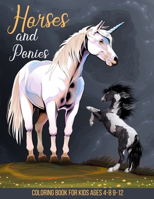 horse coloring book for kids ages 4-8: Horse Coloring Pages for Kids, 34  unique pictures, Perfect For Toddlers Ages 8-12 (Paperback)