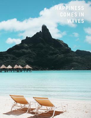 Happiness Comes in Waves: Dotted Bullet/Dot Grid Notebook - Blue Skies Ocean Waves, 7.44 x 9.69 Cover Image