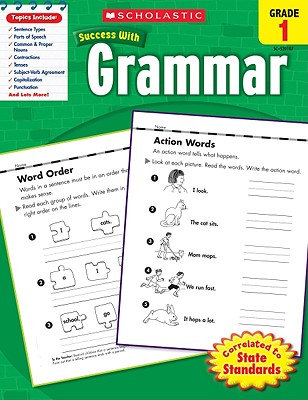 Scholastic Success With Grammar: Grade 1 Workbook Cover Image