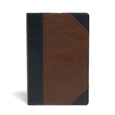 Cover for KJV Large Print Personal Size Reference Bible, Black/Brown Leathertouch