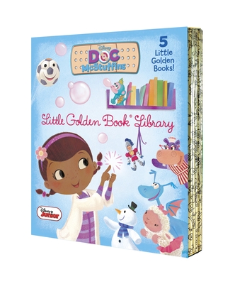 Doc McStuffins Little Golden Book Library (Disney Junior: Doc McStuffins): As Big as a Whale; Snowman Surprise; Bubble-rific!; Boomer Gets His Bounce Back;  A Knight in Sticky Armor By Various, RH Disney (Illustrator) Cover Image