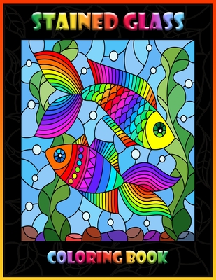 Stained Glass Coloring Book: Animal Designs (Dover Design Stained Glass Coloring Book) Cover Image