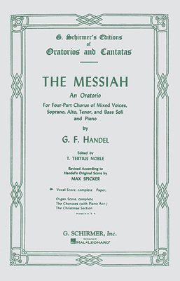 The Messiah: An Oratorio Complete Vocal Score Cover Image