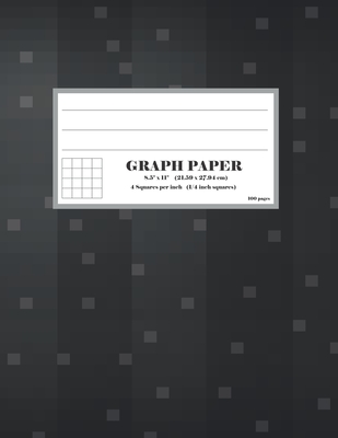 Graph Paper 4 Squares Per Inch: 1/4 Inch Squares Quad Ruled Graphing Composition Notebook Cover Image