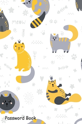 Password Book: Include Alphabetical Index With Cute Scandinavian Style Cats Meow By Shamrock Logbook Cover Image