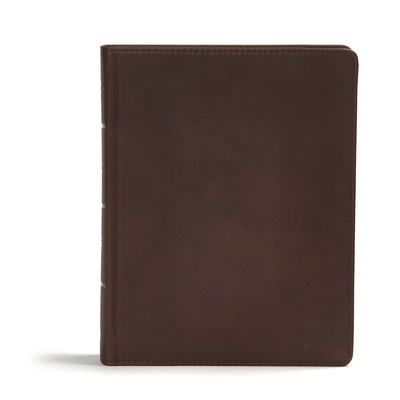 CSB Study Bible, Brown Genuine Leather: Faithful and True Cover Image