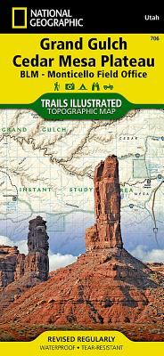 Grand Gulch, Cedar Mesa Plateau Map [Blm - Monticello Field Office] (National Geographic Trails Illustrated Map #706) By National Geographic Maps Cover Image