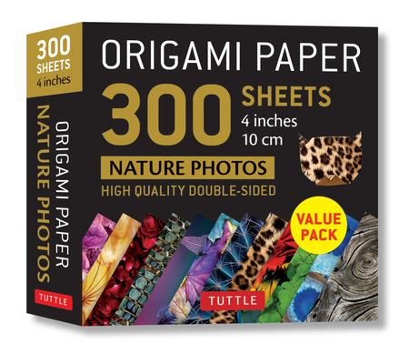 Origami Paper 300 Sheets Nature Photo Patterns 4 (10 CM): Tuttle Origami Paper: Double-Sided Origami Sheets Printed with 12 Different Designs Cover Image