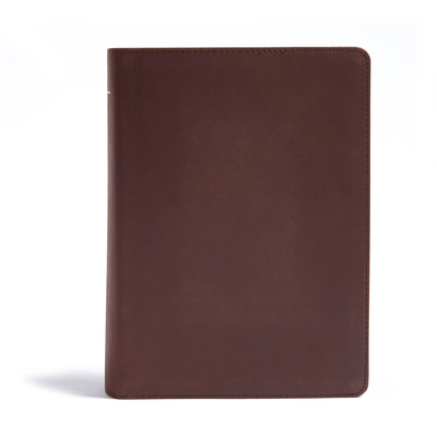 CSB He Reads Truth Bible, Brown Genuine Leather Cover Image