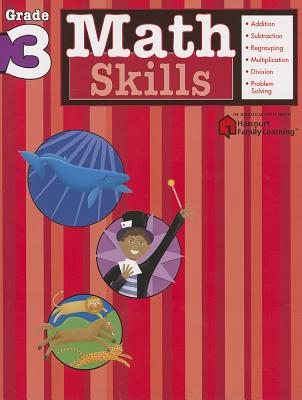 Math Skills, Grade 3 (Flash Kids Harcourt Family Learning) Cover Image