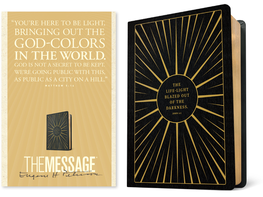 The Message Anniversary Edition (Leather-Look, Life-Light Black) Cover Image