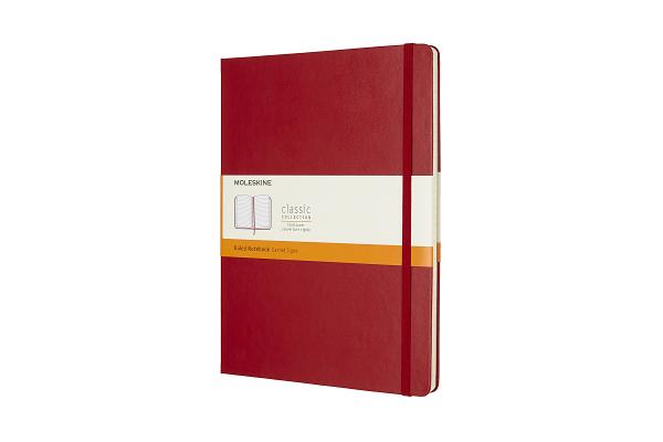 Moleskine Classic Notebook, Extra Large, Ruled, Scarlet Red, Hard Cover (7.5 x 10) By Moleskine Cover Image