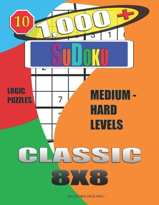 1,000 + Sudoku Classic 8x8: Logic puzzles medium - hard levels