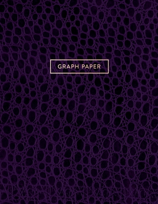 Graph Paper: Executive Style Composition Notebook - Deep Purple Alligator Skin Leather Style, Softcover - 8.5 x 11 - 100 pages (Off By Birchwood Press Cover Image